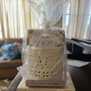 Personalized Candlelit Names Tea Light Holders Birthday Gift - Teacher